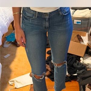Women’s Distressed Blue Ripped Knee Jeans